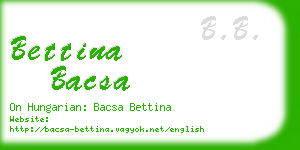 bettina bacsa business card